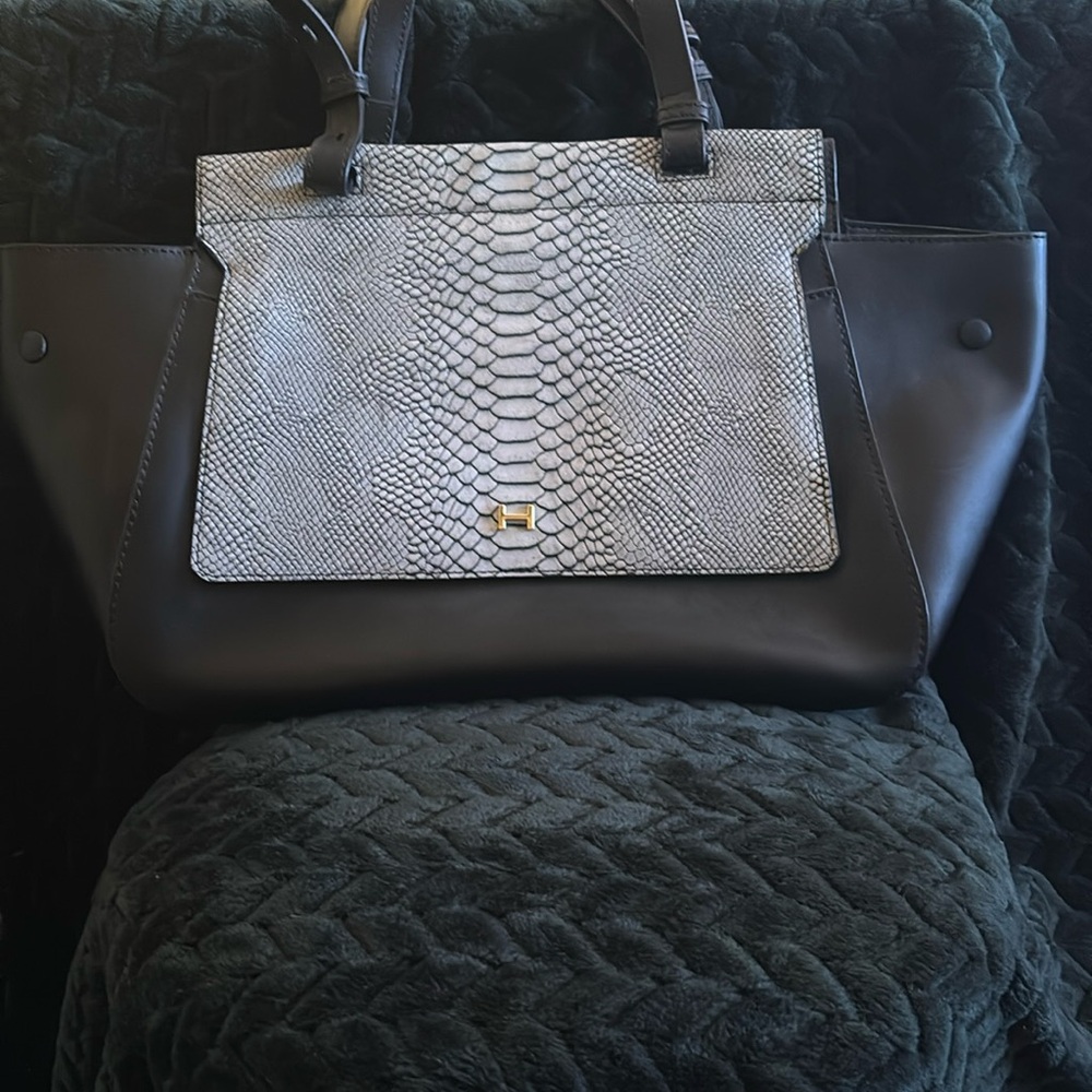 H by Halston leather handbag